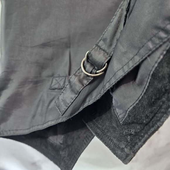 Wilson Leather Vest Womens Medium Black 80s 90s Western Disco Button Vintage - Picture 8 of 9